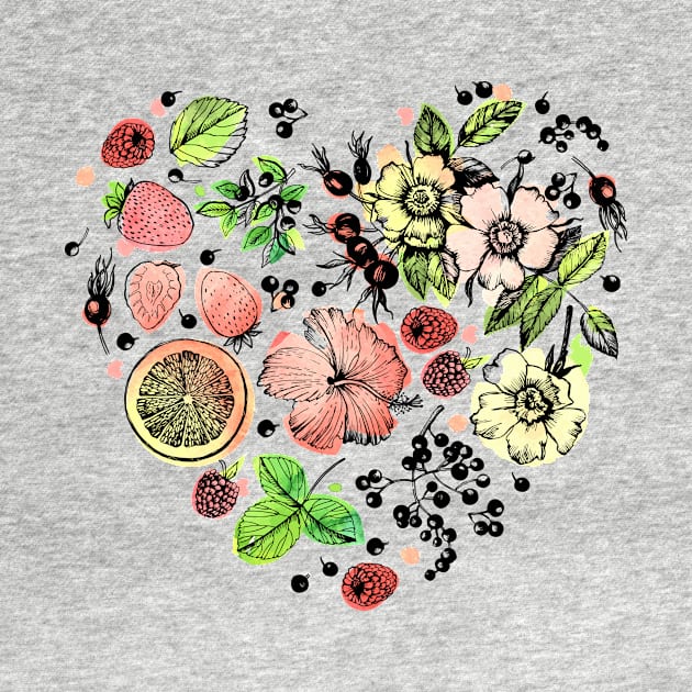 Graphic Plants Fruit Tea by AnnaY 